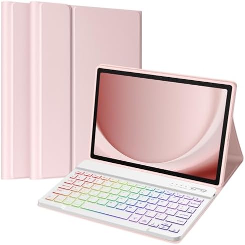 TaIYanG Backlit Keyboard Case for Samsung Galaxy Tab A9 Plus 11 Inch 2023 Model (SM-X210/X216/X218), Slim Lightweight Stand Cover with Magnetically Detachable Wireless Bluetooth Keyboard,Pink - Premium Electronics from TaiYanG - Just $29.99! Shop now at JennyLynn & Co.